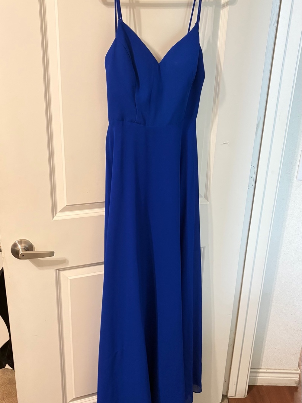 B. Smart Royal Blue Strapless Maxi Dress